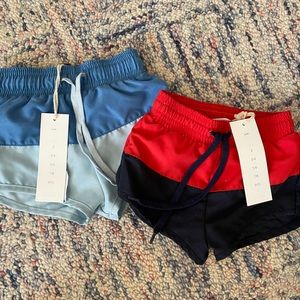 Minnow - boys harbor colorblock boardie - ONLY NAVY AND RED PAIR LEFT